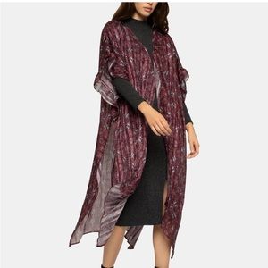 BCBGeneration Kaleidoscope Floral Duster Size L NWOT